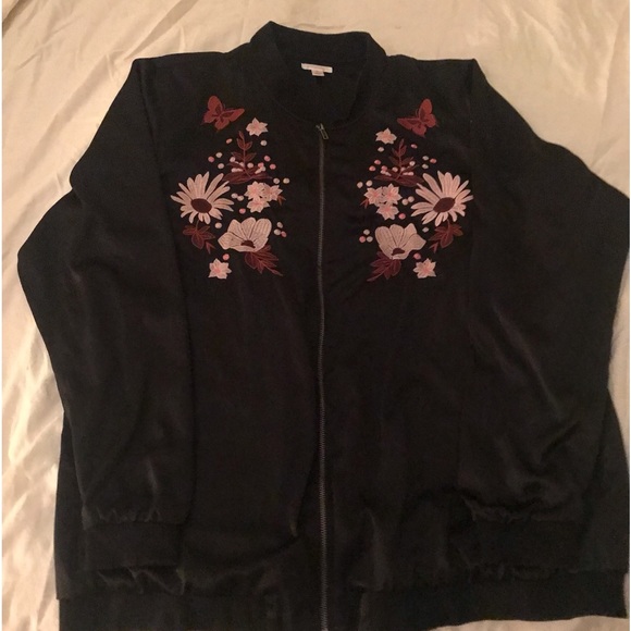 Jackets & Coats Womans Xl Flower Embroidered Jacket Poshmark